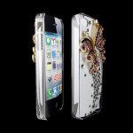 Wholesale iPhone 4S 4 3D Clear Crystal Butterfly Diamond Case (Purple)